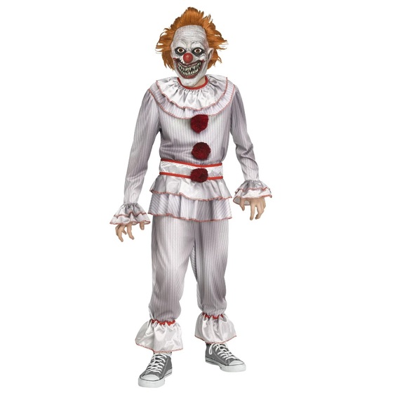 Twisted Clown Halloween Scary Costume Child Creepy Costumes Size Large 10-12 New - Picture 1 of 6